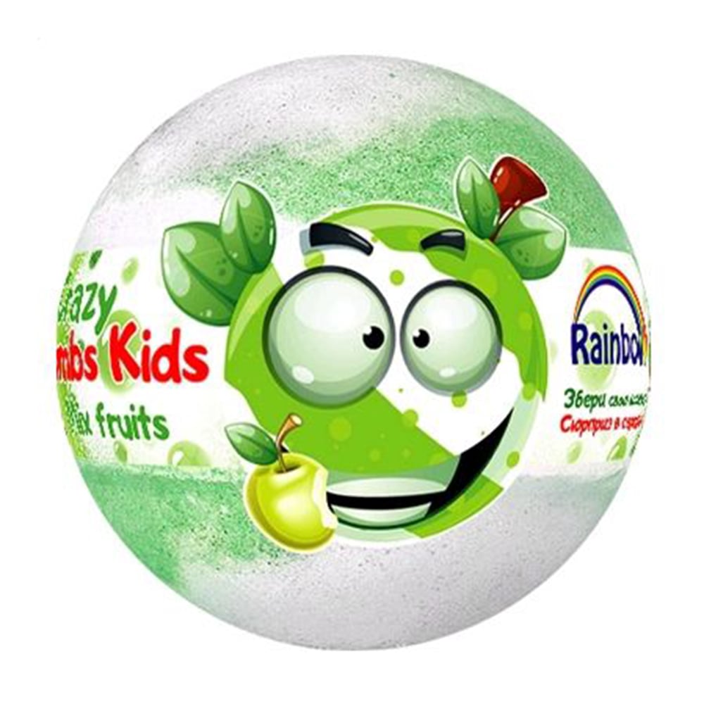 Бомбочка для ванни Rainbow Crazy Bombs Kids Фруктовий мікс, з сюрпризом, 100 г